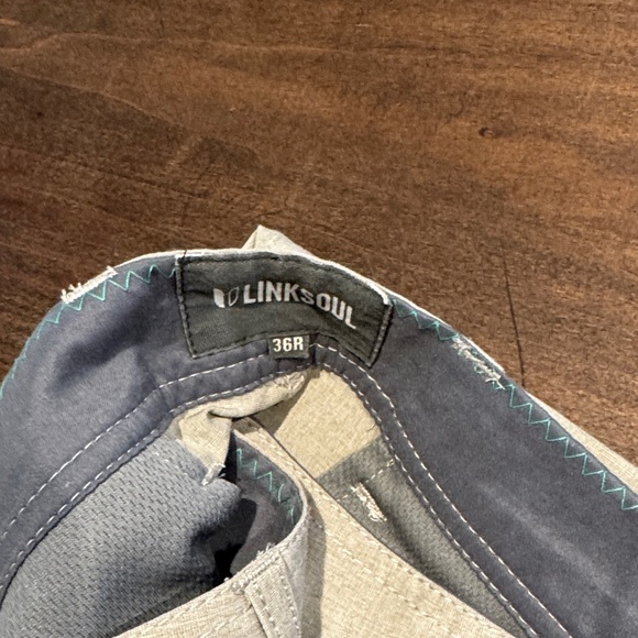 (3) Linksoul Boardwalk Pants - Gray, Charcoal & Khaki, 36R, 3 for 1 - Picture 5 of 10